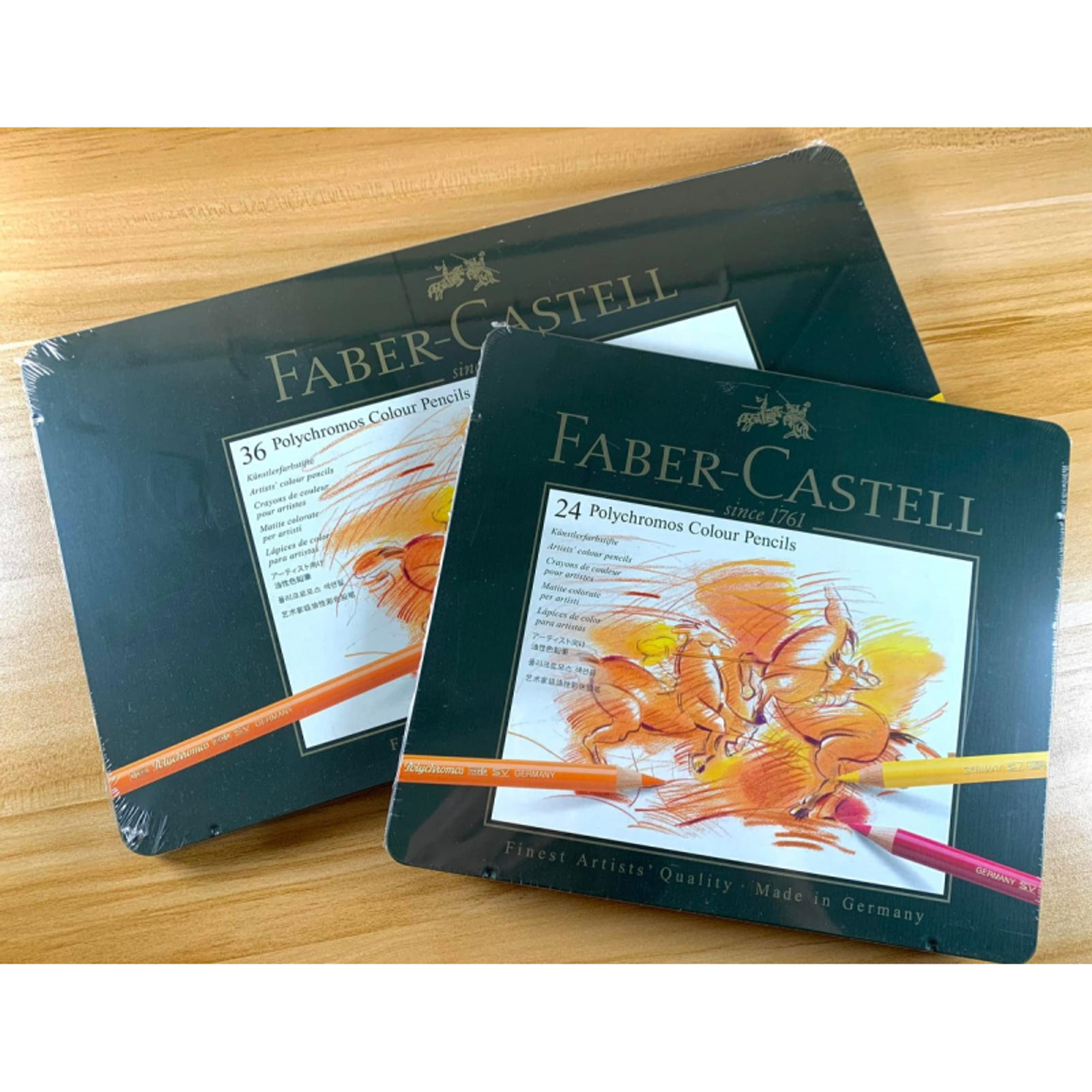 Faber-Castell Polychromos油性色鉛筆セット 24色 ポリクロモス色鉛筆 24色 (缶入)